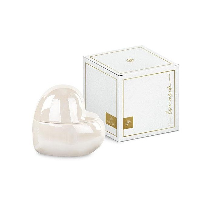 CANDELA CUORE PERLATO 7.5XH11 CM. SCATOLA